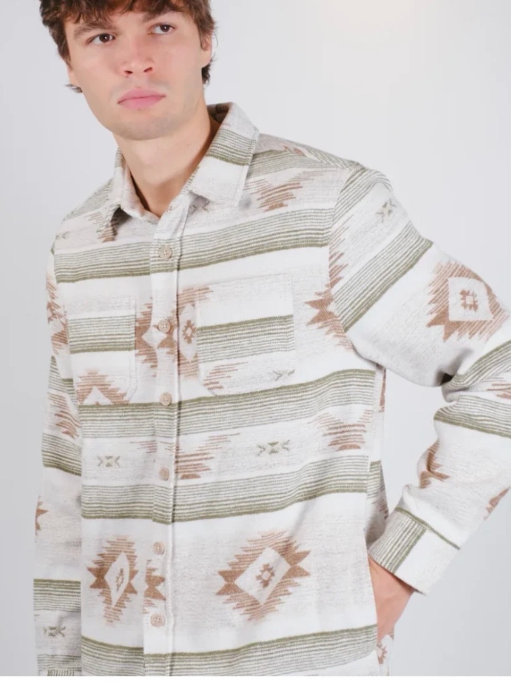 Brooklyn Cloth Aztec Aztec button sweater S
